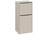 Villeroy und Boch Subway 3.0 Seitenschrank C59401VN 40x86x36,2cm, Schanier links/Griff Volcano black, cashmere grey