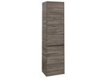 Villeroy und Boch Subway 3.0 Hochschrank C59301RK 40x171x36,2cm, Schanier rechts/Griff Volcano black, stone oak