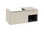 Villeroy und Boch Subway 3.0 Waschtisch-Unterschrank C57200VN 100,1x42,25x51,6cm, ohne LED/Griff Aluminium glänzend, cashmere grey