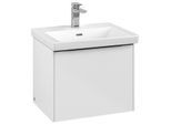 Villeroy und Boch Subway 3.0 Waschtisch-Unterschrank C579L1VE 52,3x42,9x44,75cm, mit LED/Griff Volcano black, brilliant white