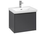 Villeroy und Boch Subway 3.0 Waschtisch-Unterschrank C579L1VR 52,3x42,9x44,75cm, mit LED/Griff Volcano black, graphite