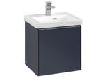 Villeroy und Boch Subway 3.0 Waschtisch-Unterschrank C58100VQ 42,3x42,9x37,75cm, Schanier links/Griff Aluminium glänzend, marine blue