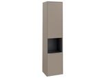 Villeroy und Boch Subway 3.0 Hochschrank C58900VM 40x171x36,2cm, Schanier rechts/Griff Aluminium glänzend, taupe