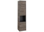 Villeroy und Boch Subway 3.0 Hochschrank C58901RK 40x171x36,2cm, Schanier rechts/Griff Volcano black, stone oak