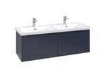 Villeroy und Boch Subway 3.0 Waschtisch-Unterschrank C567L2VQ 127,2x42,9x47,8cm, mit LED/Griff monochrom, marine blue