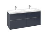 Villeroy und Boch Subway 3.0 Waschtisch-Unterschrank C56800VQ 127,2x56,6x47,8cm, ohne LED/Griff Aluminium glänzend, marine blue