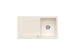 Villeroy und Boch Flächenbündige Spüle 33352FKR mit Ablaufgarnitur und Exzenterbetätigung, Crema