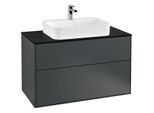Villeroy und Boch Finion Waschtischunterschrank G35200HG 100x60,3cm, Emotion, Abdeckplatte black matt, Midnight Blue Matt Lacquer