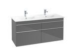 Villeroy & Boch Venticello Unterschrank A93001FP XXL, 125,3x59x50,2cm, Griff Chrom, Glossy Grey