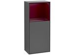 Villeroy und Boch Finion Seitenschrank G500HBGK 41,8x93,6cm, links, Emotion, Regal oben Peony Matt, Anthracite matt