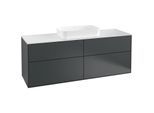 Villeroy und Boch Finion Waschtischunterschrank F32100HG 160x60,3cm, Abdeckplatte white matt, Midnight Blue Matt Lacquer