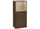 Villeroy und Boch Finion Seitenschrank G510PCGN 41,8x93,6cm, rechts, Emotion, Regal oben Oak Veneer, Walnut veneer