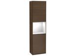 Villeroy und Boch Finion Hochschrank G470GFGN 41,8x151,6cm, rechts, Emotion, Regal Glossy white lacquer, Walnut veneer