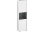 Villeroy und Boch Finion Hochschrank F460HGGF 41,8x151,6x27cm, links, Regal Midnight Blue Matt Lacquer, Glossy white lacquer