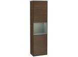 Villeroy und Boch Finion Hochschrank F460GMGN 41,8x151,6x27cm, links, Regal Olive Matt Lacquer, Walnut veneer