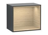 Villeroy und Boch Finion Regalmodul F580PCHG 41,8x35,6x27cm, Regal Oak Veneer, Midnight Blue Matt Lacquer