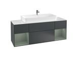 Villeroy und Boch Finion Waschtischunterschrank G211GMHG 160cm, Abdeckplatte white matt, Emotion, Regale Olive matt lacquer, Midnight Blue Matt Lacquer