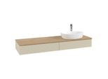 Villeroy und Boch Antao Waschtisch-Unterschrank K16151HJ 160x19x50cm, Hahnlochbohrung, Waschbeckenplattenfarbe honey oak, silk grey matt lacquer