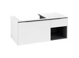 Villeroy und Boch Subway 3.0 Waschtisch-Unterschrank C57201VF 100,1x42,25x51,6cm, ohne LED/Griff Volcano black, pure white