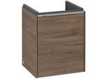 Villeroy und Boch Subway 3.0 Waschtisch-Unterschrank C58400VH 35,1x42,9x30,9cm, Schanier rechts/Griff Aluminium glänzend, arizona oak