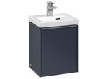 Villeroy und Boch Subway 3.0 Waschtisch-Unterschrank C58300VQ 35,1x42,9x30,9cm, Schanier links/Griff Aluminium glänzend, marine blue