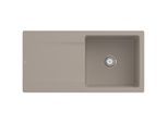 Villeroy und Boch Siluet Spüle 333601AM mit Ablaufgarnitur und Handbetätigung, Almond