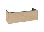 Villeroy und Boch Subway 3.0 Waschtisch-Unterschrank C56700VJ 127,2x42,9x47,8cm, ohne LED/Griff Aluminium glänzend, nordic oak