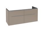 Villeroy und Boch Subway 3.0 Waschtisch-Unterschrank C56800VM 127,2x56,6x47,8cm, ohne LED/Griff Aluminium glänzend, taupe