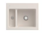 Villeroy und Boch Subway 60 XM Einbauspüle 678001KR mit Ablaufgarnitur, 620 x 510 mm, Handbetätigung, crema CeramicPlus