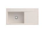 Villeroy und Boch Subway Style 60 Einbauspüle 336201KR Becken links, Ablaufgarnitur mit Handbetätigung, 1000 x 510 mm, Crema