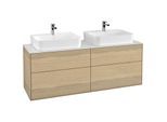 Villeroy und Boch Finion Waschtischunterschrank G18100PC 160x60,3cm, Emotion, Abdeckplatte white matt, Oak Veneer