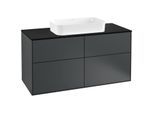 Villeroy und Boch Finion Waschtischunterschrank G26200HG 120x60,3cm, Emotion, Abdeckplatte black matt, Midnight Blue Matt Lacquer