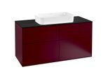 Villeroy und Boch Finion Waschtischunterschrank F26200HB 120x60,3cm, Abdeckplatte black matt, Peony Matt