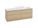 Villeroy und Boch Finion Waschtischunterschrank G32100PC 160x60,3cm, Emotion, Abdeckplatte white matt, Oak Veneer