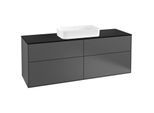 Villeroy und Boch Finion Waschtischunterschrank F32200GK 160x60,3cm, Abdeckplatte black matt, Anthracite matt
