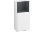 Villeroy und Boch Finion Seitenschrank G500HGGF 41,8x93,6cm, links, Emotion, Regal oben Midnight Blue Matt, Glossy white lacquer