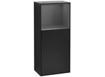 Villeroy und Boch Finion Seitenschrank F500GKPD 41,8x93,6x27cm, links, Regal oben Anthracite matt, Black matt lacquer