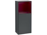 Villeroy und Boch Finion Seitenschrank F500HBHG 41,8x93,6x27cm, links, Regal oben Peony Matt, Midnight Blue Matt Lacquer