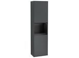 Villeroy und Boch Finion Hochschrank F470PDHG 41,8x151,6x27cm, rechts, Regal Black Matt Lacquer, Midnight Blue Matt Lacquer