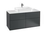 Villeroy und Boch Finion Waschtischunterschrank F38100HG 120x60,3cm, Abdeckplatte white matt, Midnight Blue Matt Lacquer