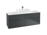 Villeroy und Boch Finion Waschtischunterschrank G19100HG 160x60,3cm, Emotion, Abdeckplatte white matt, Midnight Blue Matt Lacquer