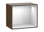 Villeroy und Boch Finion Regalmodul F580MTGN 41,8x35,6x27cm, Regal White Matt, Walnut veneer