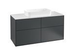 Villeroy und Boch Finion Waschtischunterschrank G26100HG 120x60,3cm, Emotion, Abdeckplatte white matt, Midnight Blue Matt Lacquer