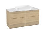 Villeroy und Boch Finion Waschtischunterschrank F26100PC 120x60,3cm, Abdeckplatte white matt, Oak Veneer