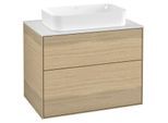 Villeroy und Boch Finion Waschtischunterschrank F22100PC 80x60,3cm, Abdeckplatte white matt, Oak Veneer