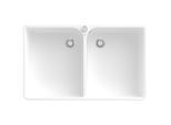 Villeroy und Boch Spülstein Doppelbecken 639002RW Ablaufgarnitur mit Exzenterbetätigung, Stone White