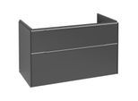 Villeroy und Boch Subway 3.0 Waschtisch-Unterschrank C570L0VR 97,3x57,6x47,8cm, mit LED/Griff Aluminium glänzend, graphite