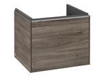 Villeroy und Boch Subway 3.0 Waschtisch-Unterschrank C579L0RK 52,3x42,9x44,75cm, mit LED/Griff Aluminium glänzend, stone oak