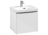Villeroy und Boch Subway 3.0 Waschtisch-Unterschrank C58000VE 47,3x42,9x40,75cm, ohne LED/Griff Aluminium glänzend, brilliant white