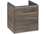 Villeroy und Boch Subway 3.0 Waschtisch-Unterschrank C58200RK 42,3x42,9x37,75cm, Schanier rechts/Griff Aluminium glänzend, stone oak